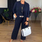 👗 60% DE RÉDUCTION ! 🍂 Ensemble 3 Pièces Élégant - Cardigan Long et Tenue de Bureau, Confort Doux et Style Polyvalent 💼📦
