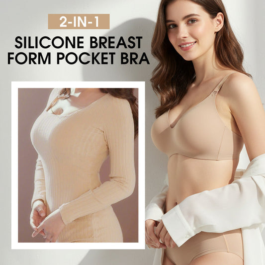 📢📢50 % DE RÉDUCTION !!!✨ Soutien-gorge à poche pour prothèse mammaire en silicone 2 en 1