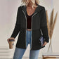 📢📢56 % de réduction！！！📍Veste tendance à capuche et manches longues zippée pour femme