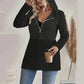 📢📢56 % de réduction！！！📍Veste tendance à capuche et manches longues zippée pour femme