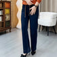 📢60% de réduction！！！📍Jean droit femme à ceinture élastique ajustable par cordon👖