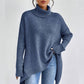 Pull à Col Roulé Uni Tendance pour Femme