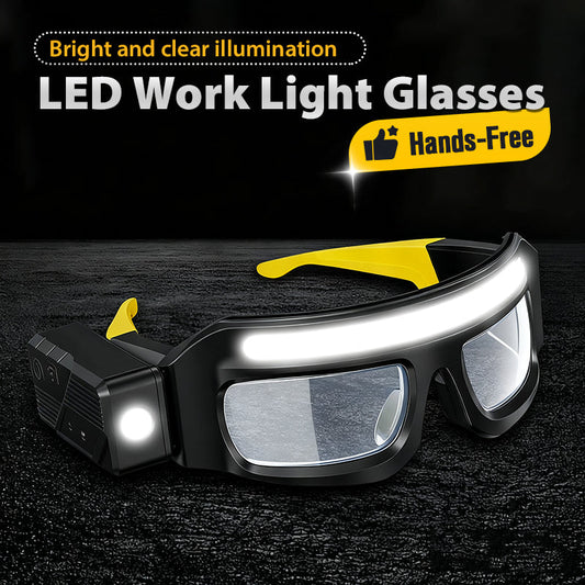 Lunettes LED Mains Libres - Éclairage Intégré Réglable, Léger et Confortable pour Bricolage/Réparations 🛠️📦