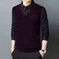Joli cadeau ! Chemise et pull en fausse fourrure pour homme, ensemble 2 pièces