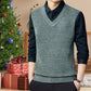Joli cadeau ! Chemise et pull en fausse fourrure pour homme, ensemble 2 pièces