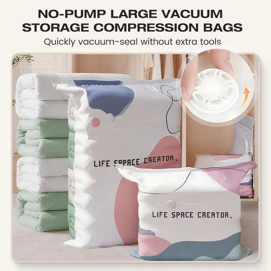 Sacs de compression sous vide sans pompe, grand format