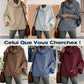 📢📢50% DE RÉDUCTION !!!✨Pull à Manches Chauve-Souris et Col Bénitier avec Poches pour Femmes