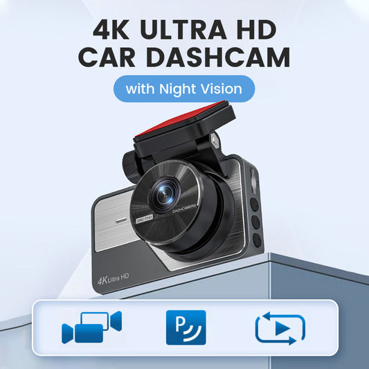 📢📢55% DE RÉDUCTION !!!📹 Caméra Embarquée 4K Double Objectif - Vision Nocturne, Surveillance Stationnement 24/7 - Connexion WiFi, Enregistrement Haute Définition