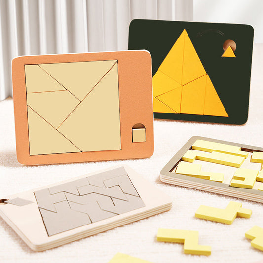 📢📢50% DE RÉDUCTION !!!✨Jeu de puzzle en bois Tangram Board