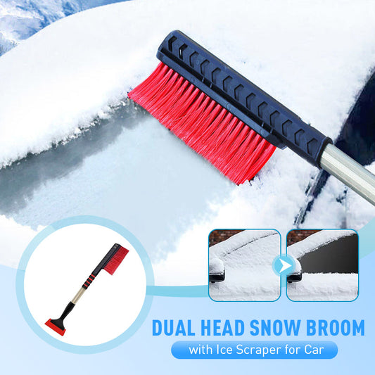 📢📢 50% DE RÉDUCTION ! ✨Balai à neige à double tête avec grattoir à glace pour voiture