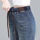 🔥 51% DE RÉDUCTION ! ✨ Jean Femme Taille Haute Coupe Droite - Ceinture à Cordon Réglable, Version Molletonnée ou Cheville, Tissu Élastique Confortable 👖✨