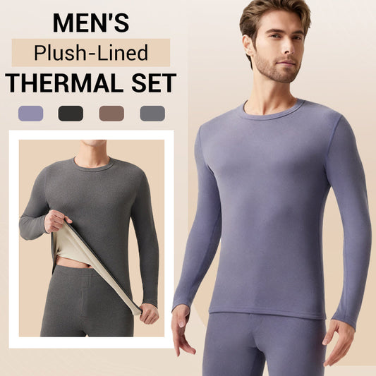 📢📢60% DE RÉDUCTION ! ✨Ensemble thermique doublé en peluche pour homme