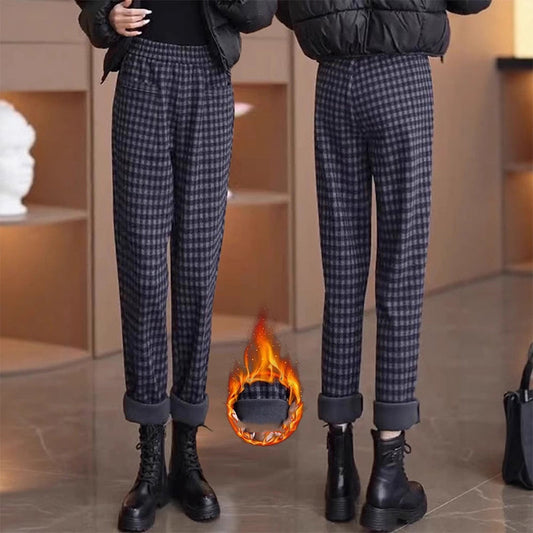 📢📢60% DE RÉDUCTION！！！🎁Pantalon droit à carreaux pour femme