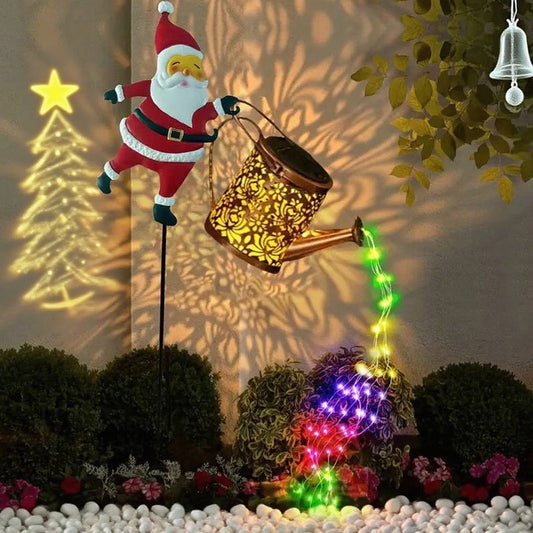 📢📢60% DE RÉDUCTION !!! 🎅Lumière solaire pour jardin en forme de Père Noël✨