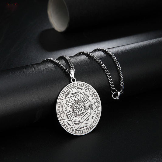 📢📢50 % DE RÉDUCTION !!! ✨Collier pendentif médaillon aux sept archanges