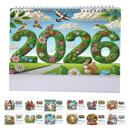 📢📢50% DE RÉDUCTION !!! 🎅Calendrier de bureau 2026 à poser Peinture diamant DIY