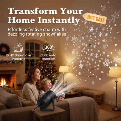 📢📢50% DE RÉDUCTION !!! 🎅Lampe projecteur LED en forme de flocon de neige