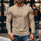📢📢55 % de réduction !!!✨T-shirt Henley manches longues slim fit pour homme : respirant, élégant & polyvalent ! 👔👕