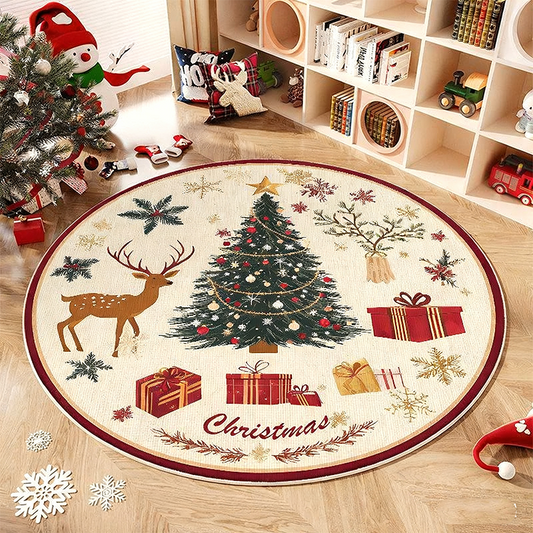 📢📢60% DE RÉDUCTION !!! 🎅Tapis antidérapant rond pour sapin de Noël