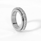 📢📢50% DE RÉDUCTION !!! 🎅Bague tournante en acier titane avec zircone