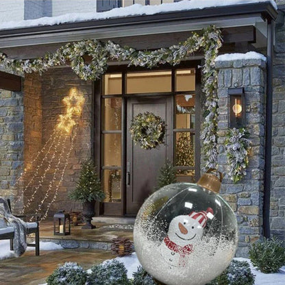 📢📢50% DE RÉDUCTION !!! 🎅Boule décorative gonflable en PVC pour Noël en extérieur