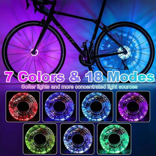📢📢50 % de réduction !! ⏰ Éclairage LED pour moyeu de roue de vélo pour la conduite de nuit