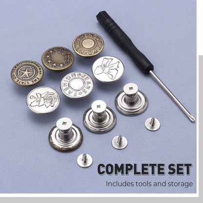 📢📢50 % de réduction !!! ✨ Jeans Amovibles Sans Couture - Boutons Magnétiques Invisibles pour un Style Adjustable et Confy 🧲🔗