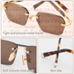 📢📢60 % de réduction !!!✨  Lunettes de soleil en cristal naturel - Protection UV400 & Légères, Idéales pour la conduite et les sorties ✨