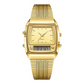 🔥60% de réduction ! Montre Rétro Carrée Multifonction – Double Affichage & Élégance Intemporelle ⌚️