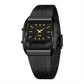 📢📢40 % DE RÉDUCTION !! ⏰ Montre Rétro Carrée Double Affichage – Analogique & Numérique, Boîtier Zinc Durable, Bracelet Acier Inox · Or-Noir, Or, Noir & Or-Argent 🔋