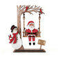 📢📢60 % de réduction !!!✨Décoration de table 3D en bois représentant le Père Noël sur une balançoire