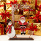 📢📢60 % de réduction !!!✨Décoration de table 3D en bois représentant le Père Noël sur une balançoire