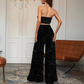 📢📢60 % de réduction !!! 🎅 Pantalon Large à Paillettes pour Femme – Taille Élastique, Brillant & Confortable pour Soirées ✨👖📦