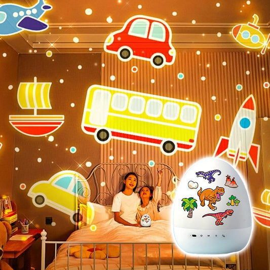 📢📢50 % de réduction !!!🎅Projecteur veilleuse œuf de dinosaure avec musique pour enfants