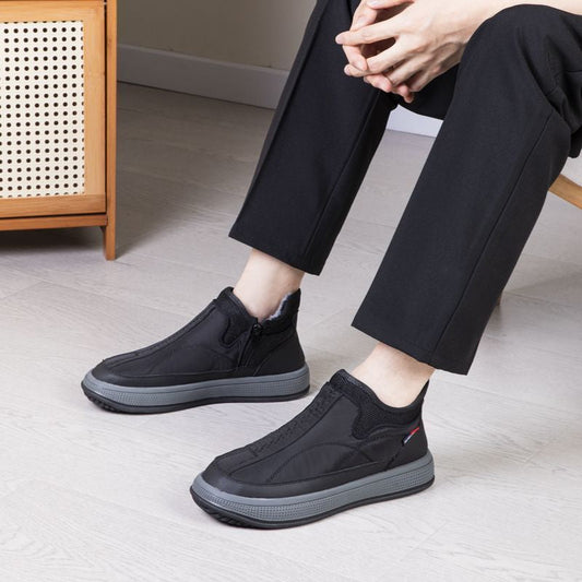 📢📢60 % de réduction !!!🎅Bottes de neige imperméables pour hommes avec fermeture éclair latérale