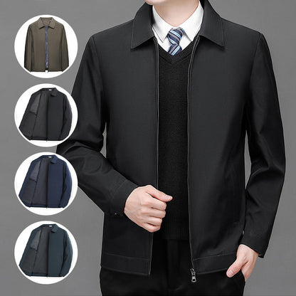 📢📢61 % de réduction !!!🎅Veste coupe-vent à rabat et fermeture éclair pour homme