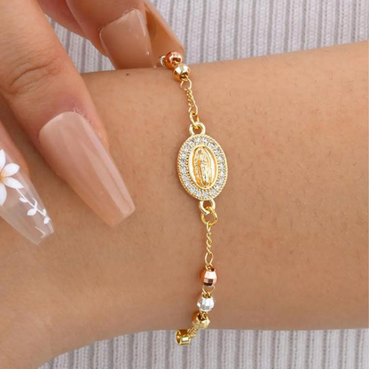 📢📢50 % de réduction !!!✝️Bracelet élégant avec croix en strass