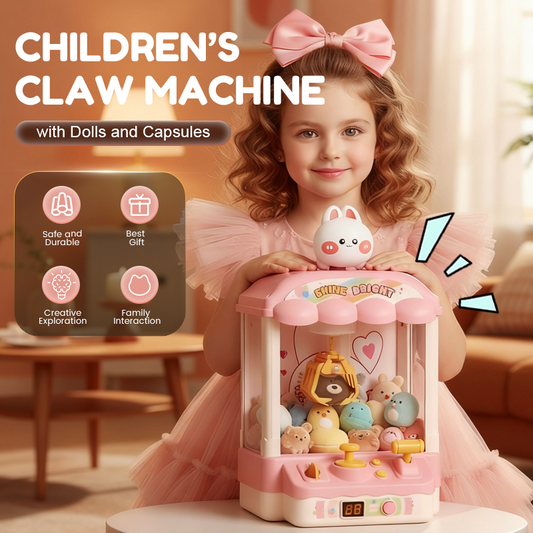 📢📢50 % de réduction !!! 🎅 Machine à pince animaux mignonne pour enfants 🎉 Comprend des peluches et des jouets en capsule🧸