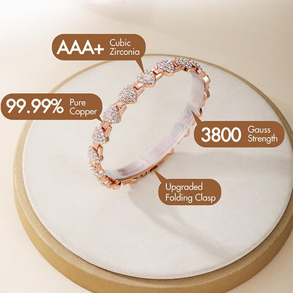 ✨ 60% de réduction !  💎 Bracelets en cuivre magnétiques en forme de cœur éblouissants pour femmes