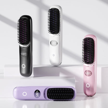 🎄60 % de réduction ! Lisseur Cheveux 2-en-1 Sans Fil avec Écran LED – Le Cadeau de Noël Parfait pour les Accros de la Coiffure ! 💖✨