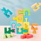 Puzzle géométrique en bois pour les tout-petits