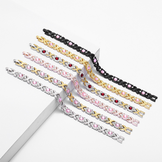 📢📢70 % DE RÉDUCTION !!! 📿💎 Bracelet Femme à Cristaux – Ajustable & Élégant pour Toutes les Occasions