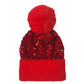 📢📢60 % de réduction !!!⏰Bonnet d'hiver à pompon et paillettes scintillantes