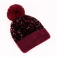 📢📢60 % de réduction !!!⏰Bonnet d'hiver à pompon et paillettes scintillantes