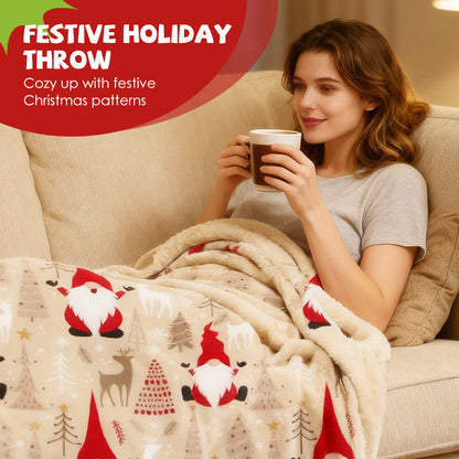 📢📢KIT ÉCONOMIE⏰Couverture en flanelle imprimée sur le thème de Noël