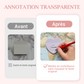 Notes adhésives transparentes nacrées en forme de cœur