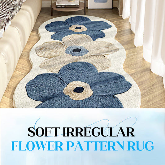 📢📢50 % DE RÉDUCTION !!🎅Tapis à motif floral irrégulier doux