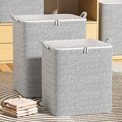 📢📢50% DE RÉDUCTION !! ⏰Boîte Organisatrice Très Grande Capacité avec Couvercle - Polyvalente pour Vêtements, Couvertures & Literie