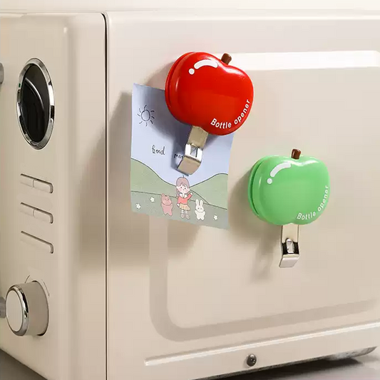 📢📢50 % de réduction !! ⏰Ouvre-bouteille Magnétique Multifonctionnel – Décapsuleur, Fermoir pour Snacks & Adhésif Réfrigérateur 🍏🍎