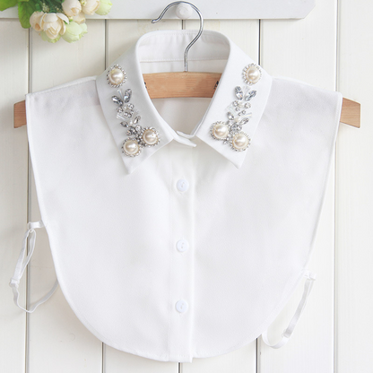 📢📢60 % de réduction !!!✨Élégant faux col en fausses perles et strass